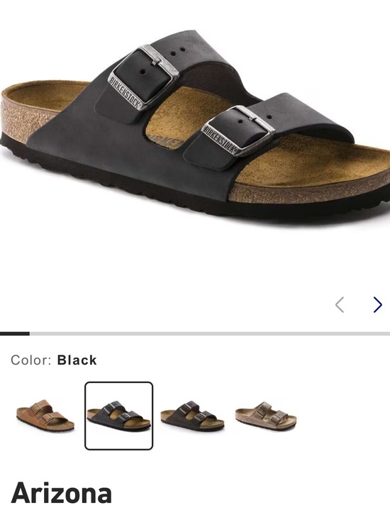 Birkenstock Shoes - Birkenstock Arizona BS black Leather Men's Sandal - Black
